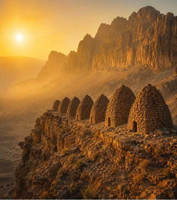 Beehive-shaped stone tombs at Al
Ayn